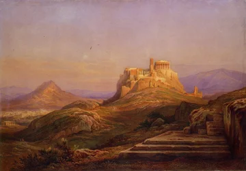 Blick auf die Akropolis vom Pnyx
